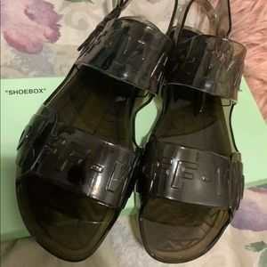 Off-white jelly sandals